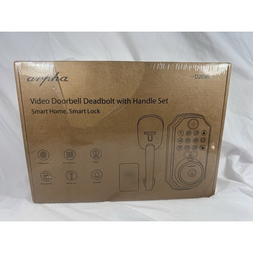 ARPHA AL501 Smart Door Lock WiFi Fingerprint 2K Camera Video Doorbell Brand New